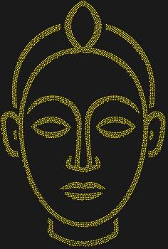 Маска племени Бауле, сияющая 3059 стразами, нашептывает древние тайны, оживающие в каждом изгибе, каждом мерцающем камне.