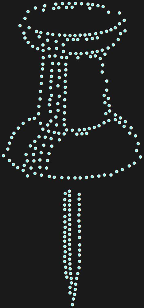 Трафарет Pushpin — RHT_PIN1_SS6_CRYSTAL_AB_DMC
