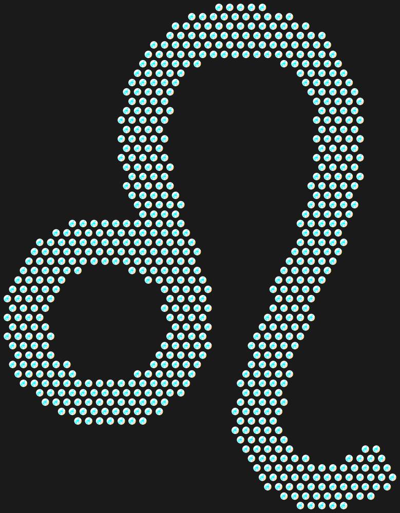 Трафарет Leo zodiac sign — RHT_ZODIACLEO1_SS16_CRYSTAL_AB_DMC
