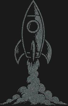 Трафарет из страз «Взлетающая ракета» – 4434 искрящиеся звезды, готовые унести вашу мечту к недосягаемым высотам, озаряя путь волшебным блеском.