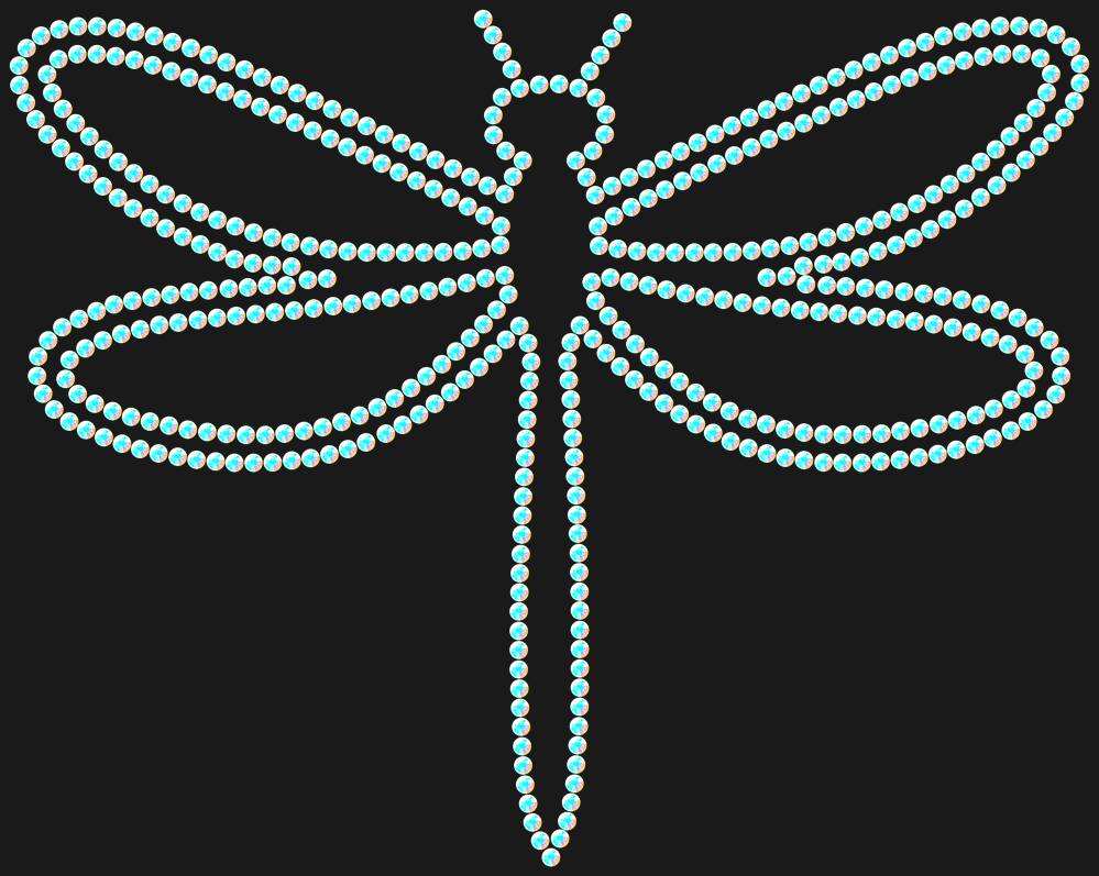 Трафарет Dragonfly — RHT_DRAGONFLY1_SS20_CRYSTAL_AB_DMC