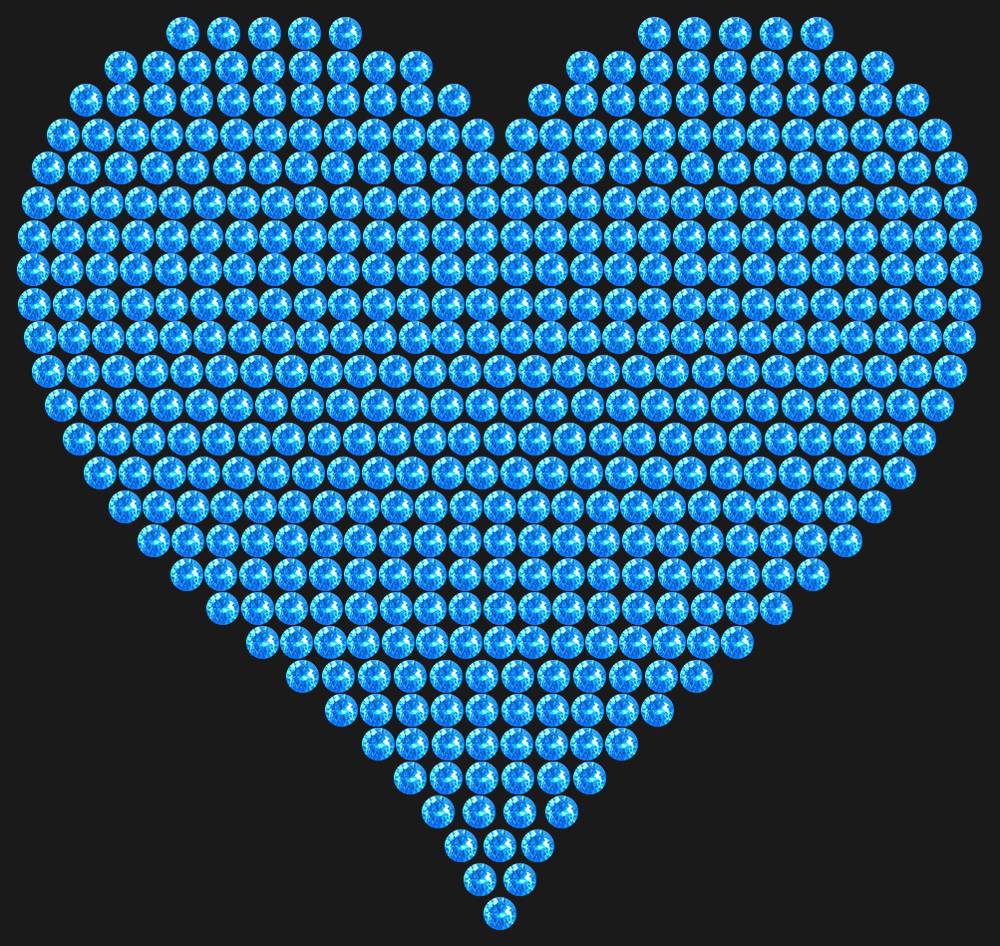 Трафарет A big heart — RHT_HEART4_SS10_LT_SAPPHIRE