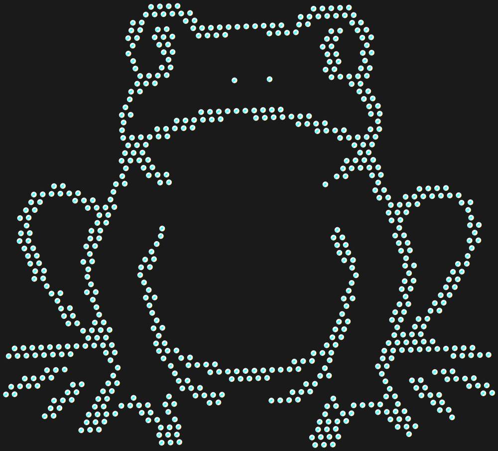 Трафарет Frog — RHT_FROG1_SS6_CRYSTAL_AB_DMC