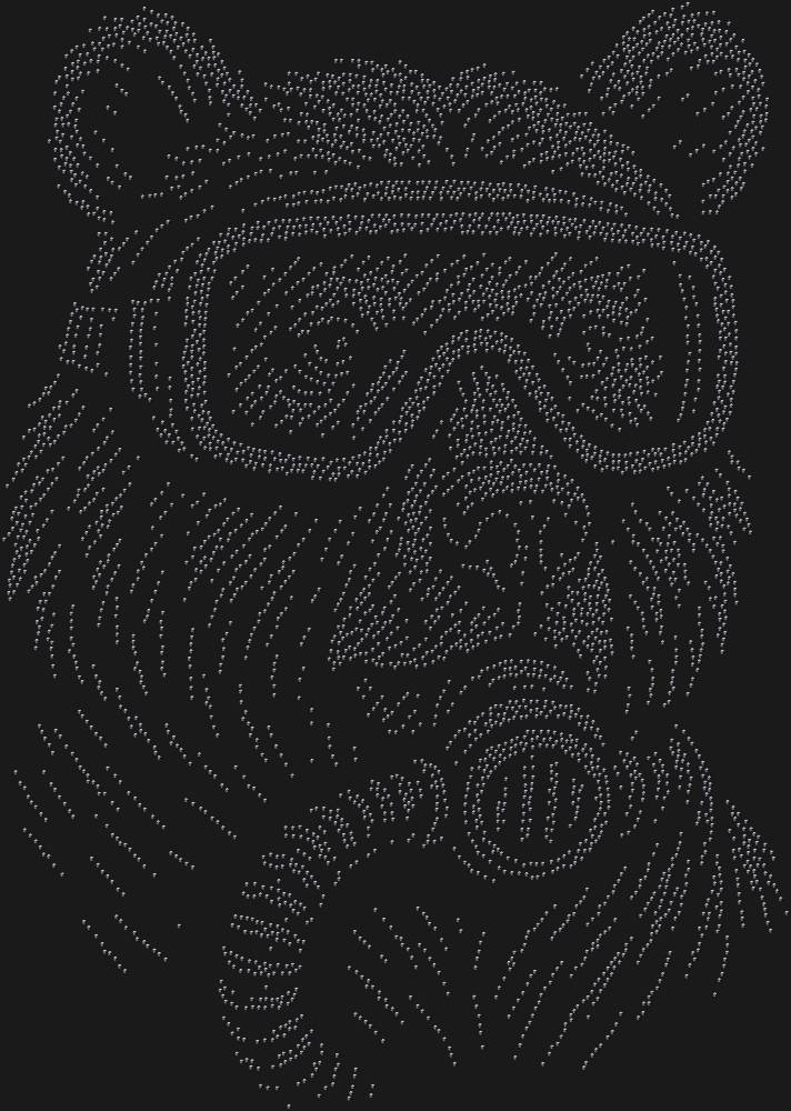 Трафарет Медведь с аквалангом — RHT_BEAR2_SS10_JET_BLACK