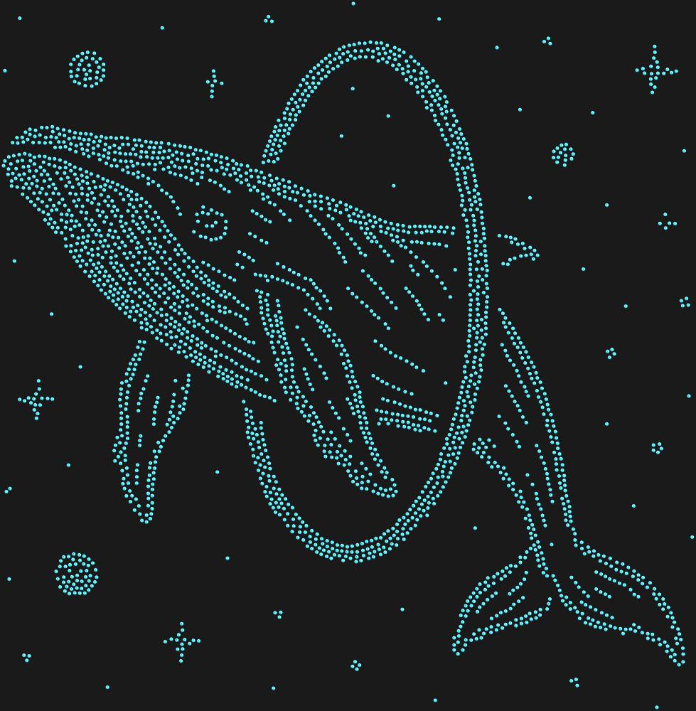 Трафарет Кит, прыгающий в обруч в космосе — RHT_WHALE1_SS16_LT_SAPPHIRE