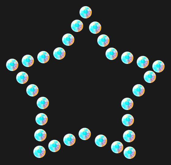 Трафарет Mini star contour — RHT_STAR4_SS12_CRYSTAL_AB_DMC