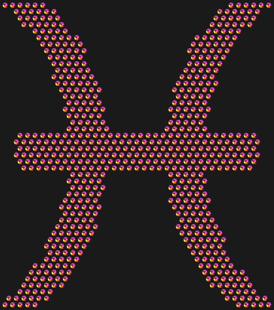 Трафарет Pisces zodiac sign — RHT_ZODIACPISCES1_SS10_RAINBOW