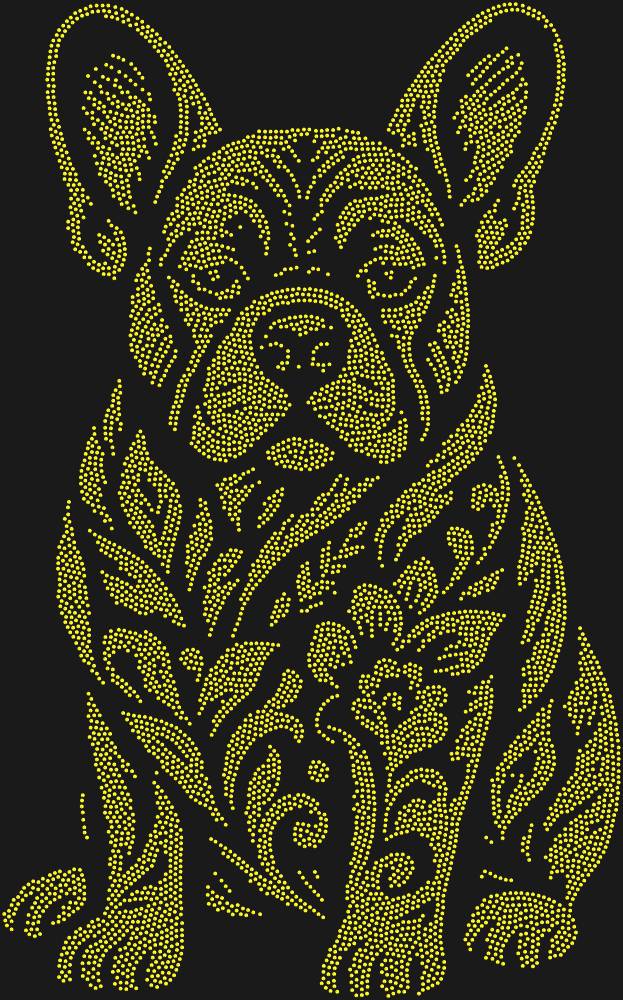 Трафарет French Bulldog — RHT_FRENCHBULLDOG1_SS3_OLIVE