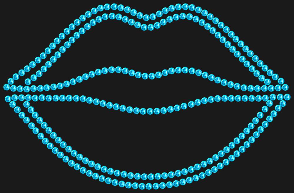Трафарет Lips — RHT_LIPS1_SS10_AQUAMARINE
