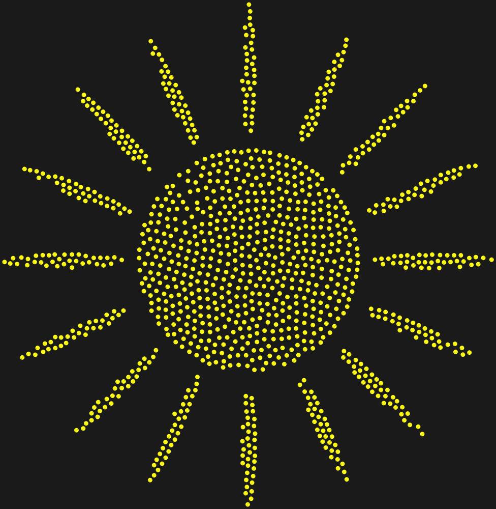 Трафарет Sun with rays — RHT_SUN1_SS10_CITRINE