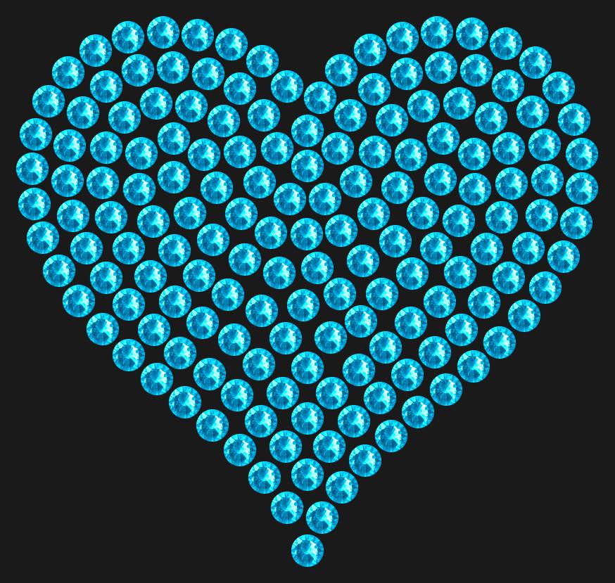 Трафарет Heart average — RHT_HEART2_SS16_AQUAMARINE