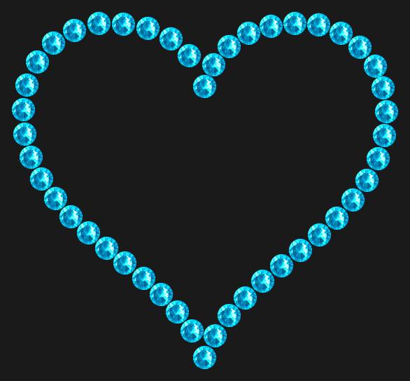 Трафарет Contoured heart — RHT_HEART6_SS10_AQUAMARINE