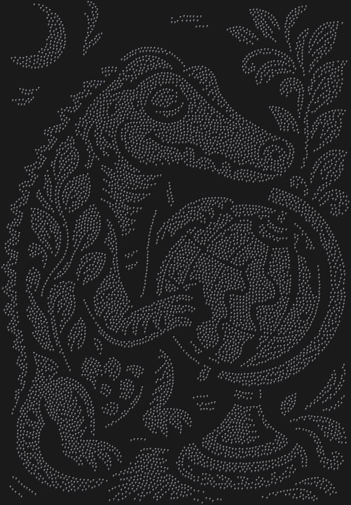 Трафарет Крокодил и старый глобус — RHT_CROCODILEGLOBE1_SS16_JET_BLACK