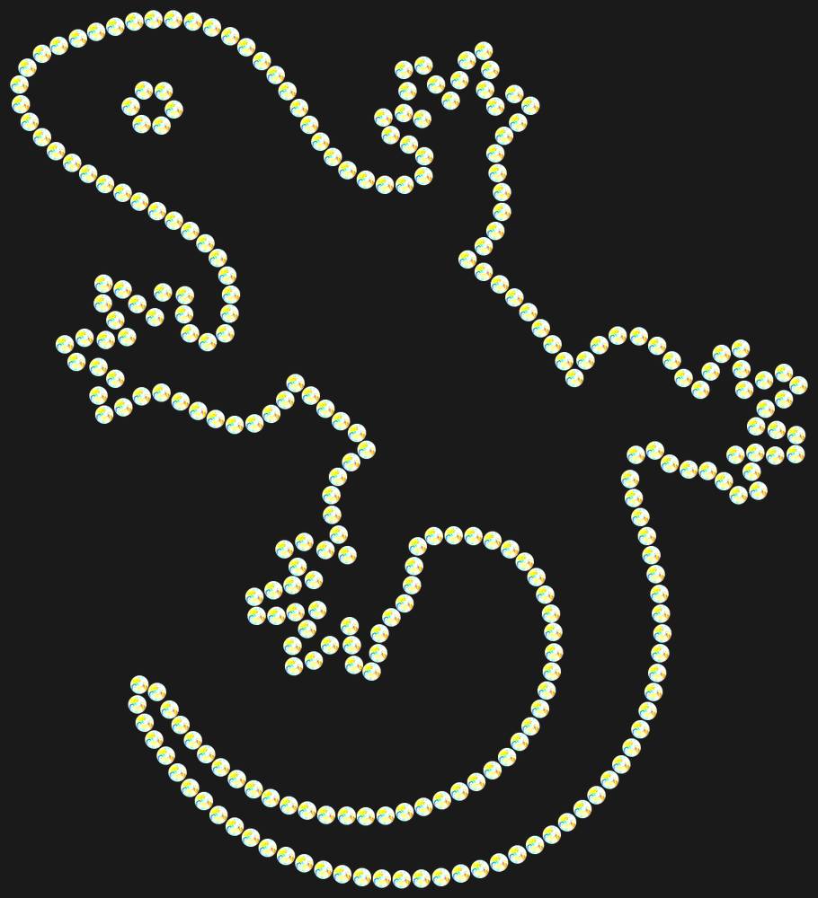 Трафарет Lizard — RHT_LIZARD1_SS6_CRYSTAL_AB