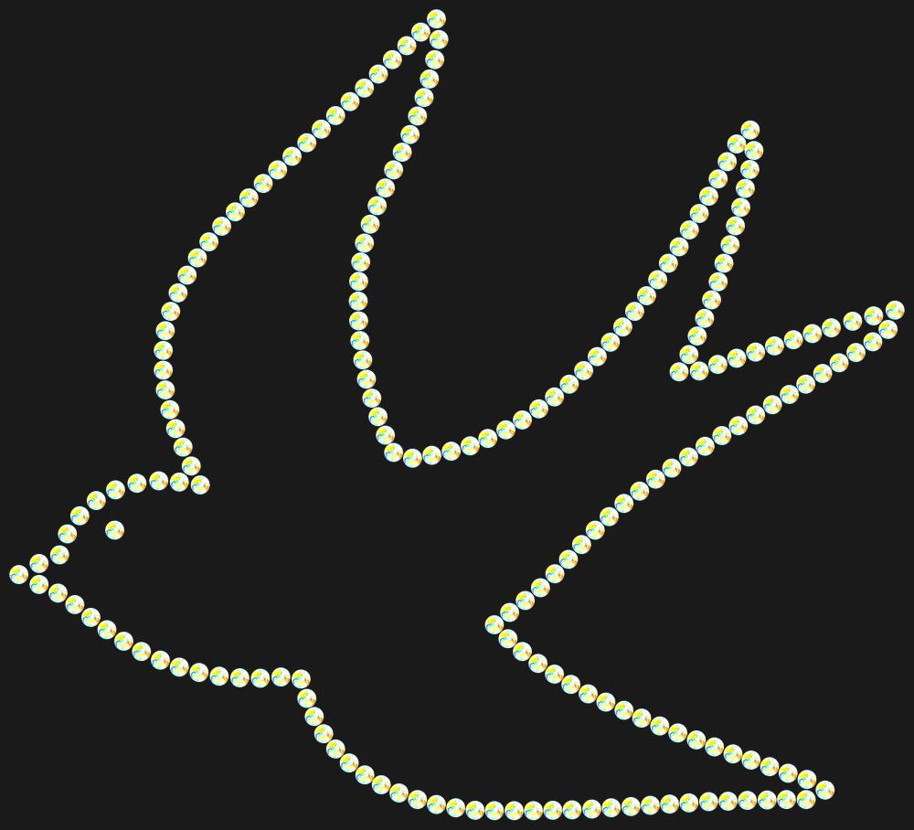 Трафарет Swallow — RHT_SWALLOW1_SS16_CRYSTAL_AB