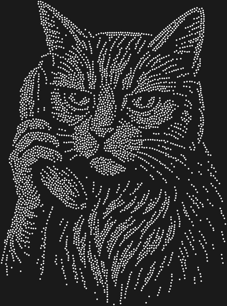 Трафарет The cat is talking on a cucumber. — RHT_CAT3_SS10_CRYSTAL_CLEAR