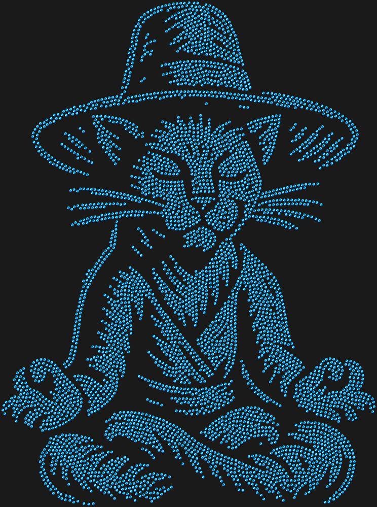 Трафарет Levitating cat in a hat — RHT_CATMEDITATE1_SS5_SAPPHIRE