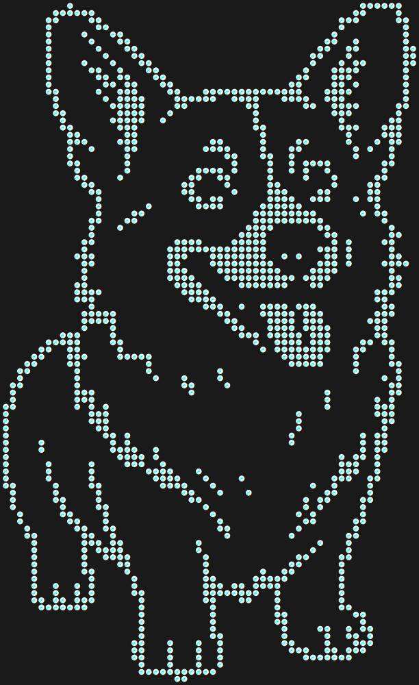 Трафарет Corgi — RHT_CORGI1_SS12_CRYSTAL_AB_DMC