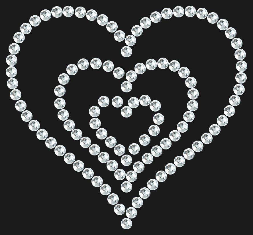 Трафарет Triple heart — RHT_HEART7_SS12_CRYSTAL_CLEAR