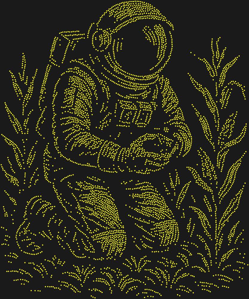Трафарет Астронавт-фермер — RHT_ASTRONAUT1_SS10_CITRINE