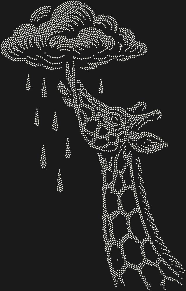Трафарет Жираф, пьющий из облака — RHT_GIRAFFE1_SS20_CRYSTAL_AB