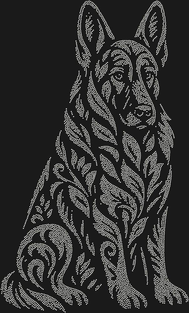 Трафарет German Shepherd — RHT_SHEPHERD1_SS20_CRYSTAL_AB