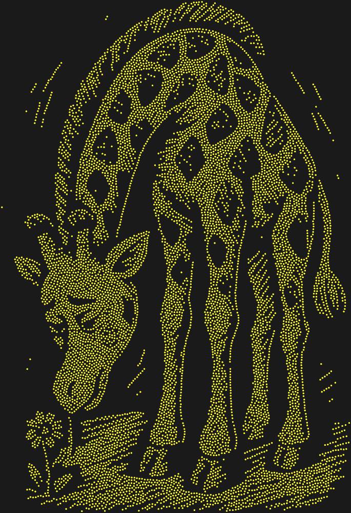 Трафарет Жираф и цветочек — RHT_GIRAFFE2_SS3_OLIVE