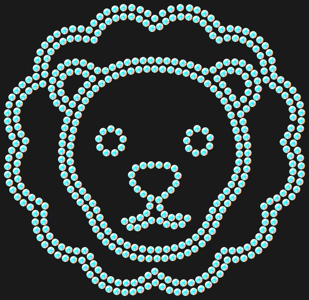Трафарет Leo — RHT_LION2_SS6_CRYSTAL_AB_DMC