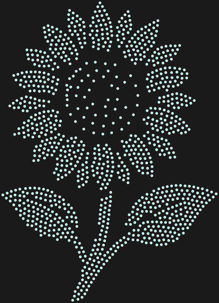 Трафарет Sunflower — RHT_SUNFLOWER1_SS6_CRYSTAL_AB_DMC