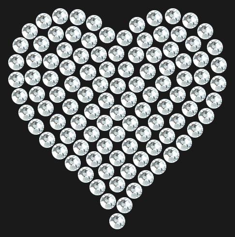 Трафарет Mini heart dense — RHT_HEART1_SS10_CRYSTAL_CLEAR