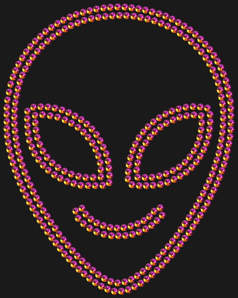 Трафарет Cute alien — RHT_UFO2_SS10_RAINBOW