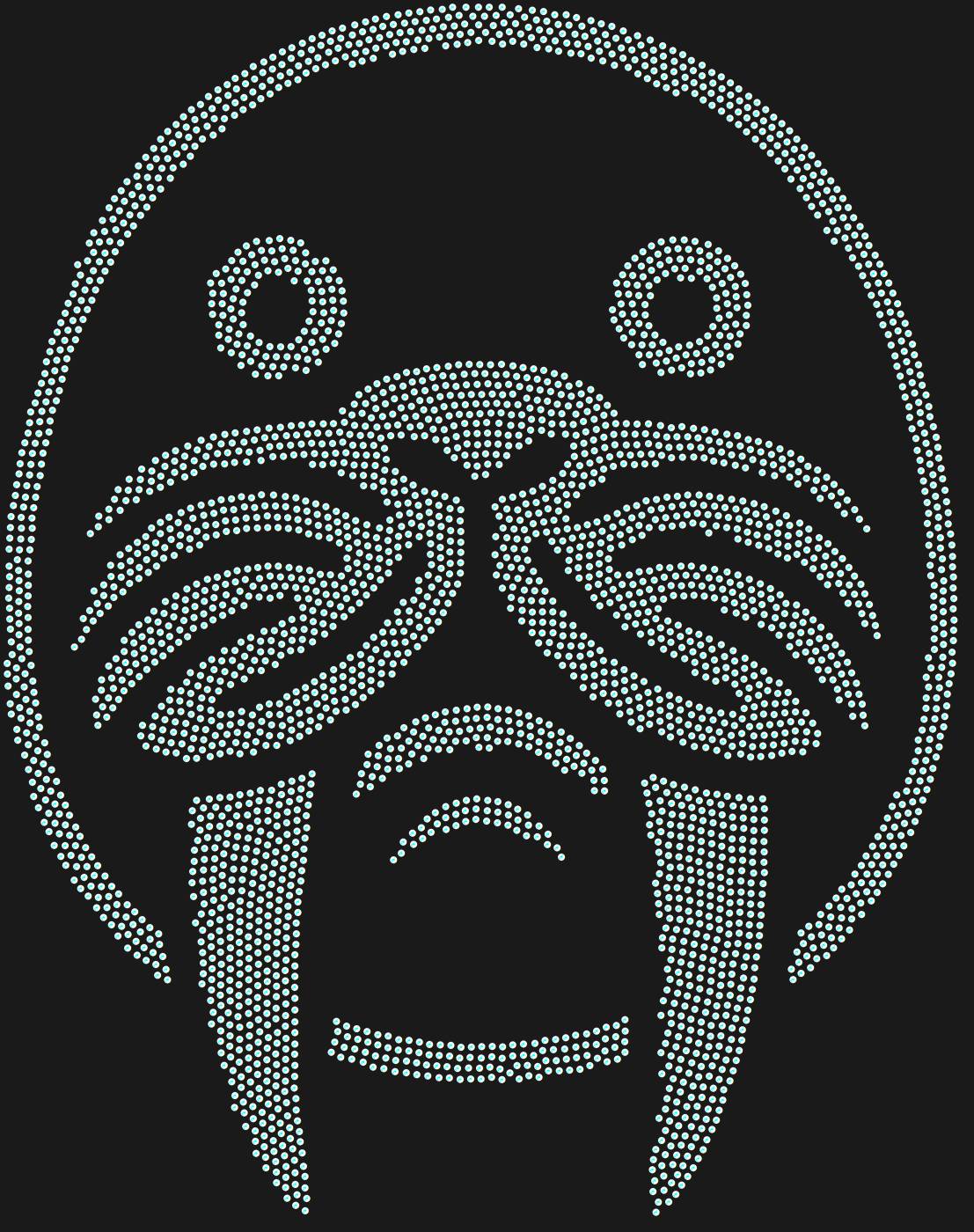 Трафарет Инуитская маска Морж — WALRUSMASK1