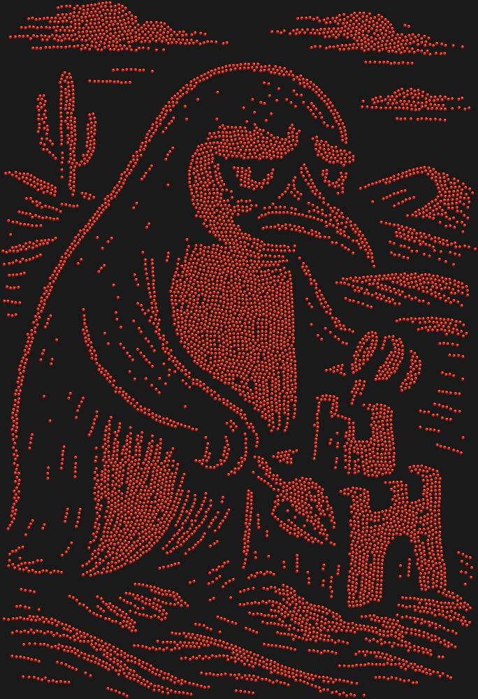 Трафарет A penguin in the desert — RHT_PENGUIN2_SS10_LT_SIAM