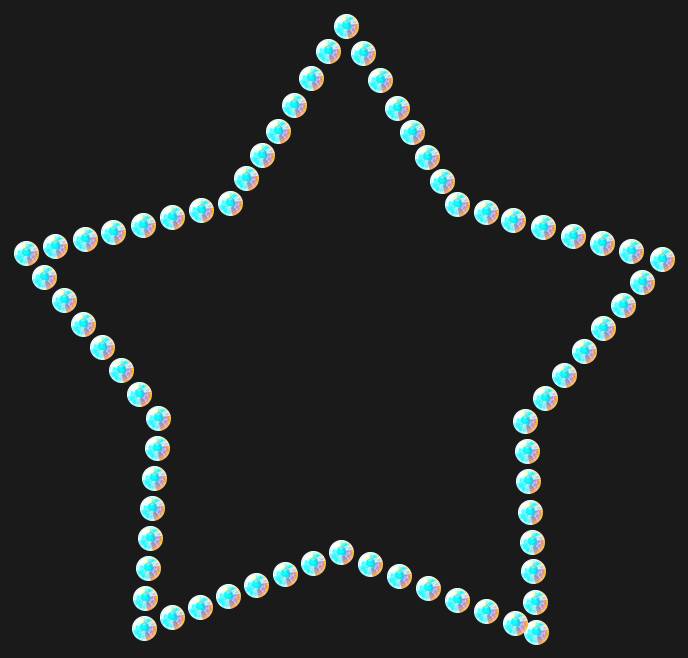 Трафарет Star contour — RHT_STAR1_SS6_CRYSTAL_AB_DMC