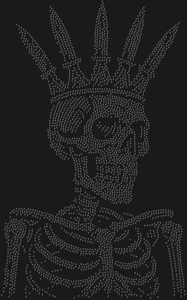 Трафарет Скелет в короне из ножей — RHT_SCULL3_SS10_JET_BLACK