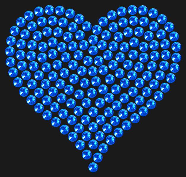 Трафарет Heart average — RHT_HEART2_SS10_SAPPHIRE
