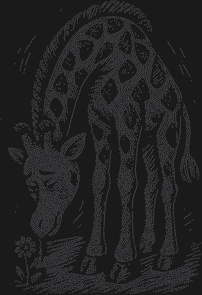 Трафарет Giraffe and a flower — RHT_GIRAFFE2_SS3_JET_BLACK