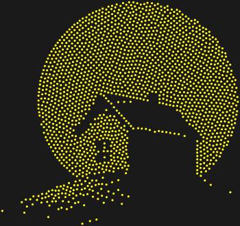 Рисунок из страз по номерам «Одинокий домик»: 1798 искрящихся капель света, чтобы оживить уютный уголок мечты, где солнце ласкает холмы нежным сиянием.