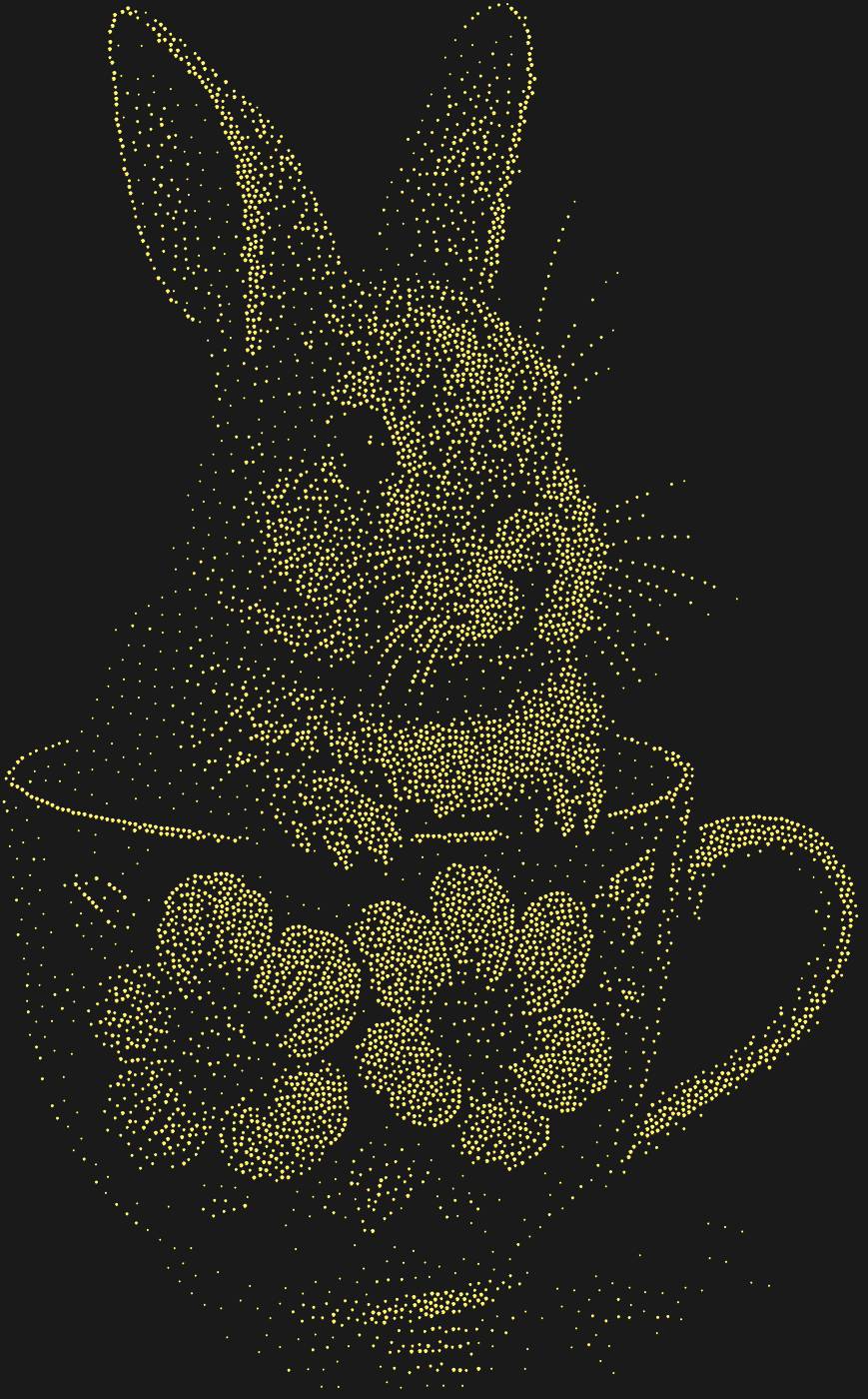 Трафарет Кролик в чашке — RABBITCUP1