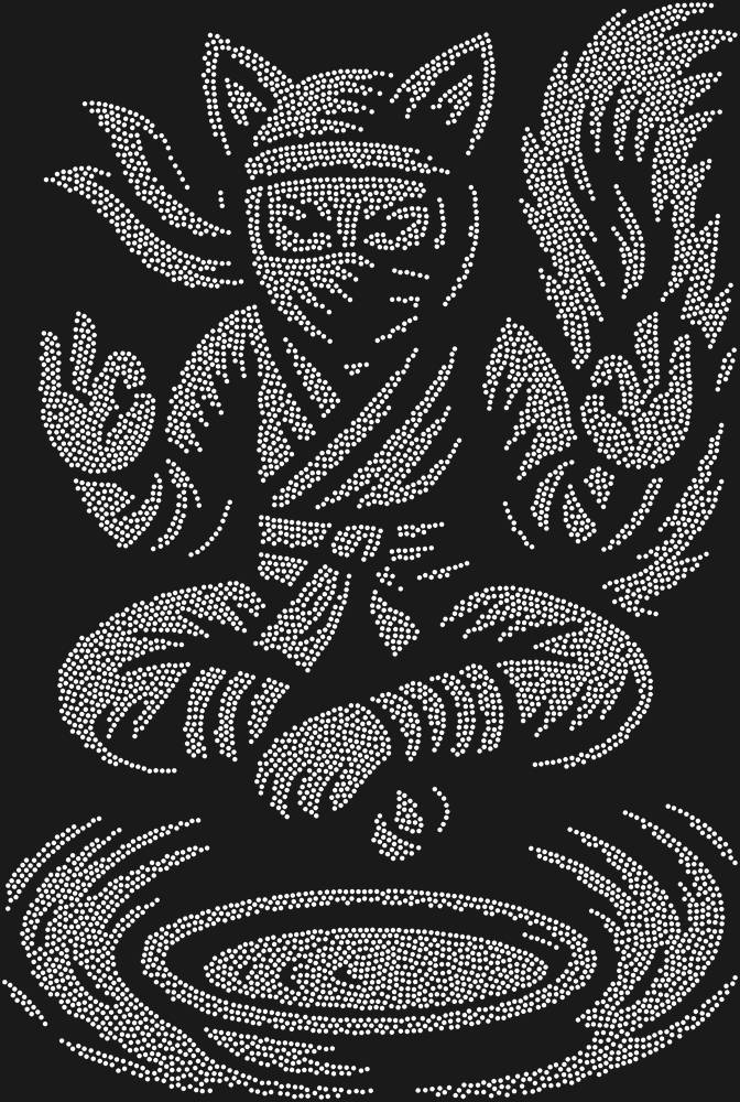 Трафарет Ninja cat — RHT_CATNINJA1_SS16_CRYSTAL_CLEAR