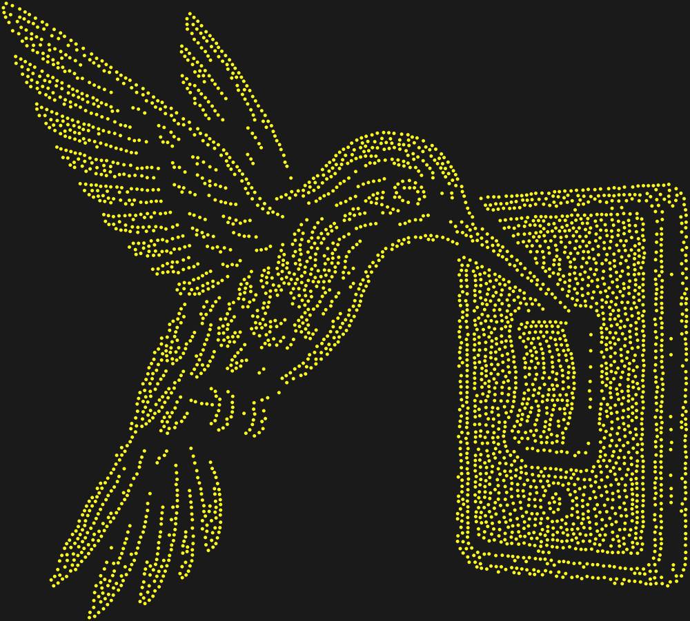 Трафарет Колибри — RHT_HUMMINGBIRD2_SS16_CITRINE