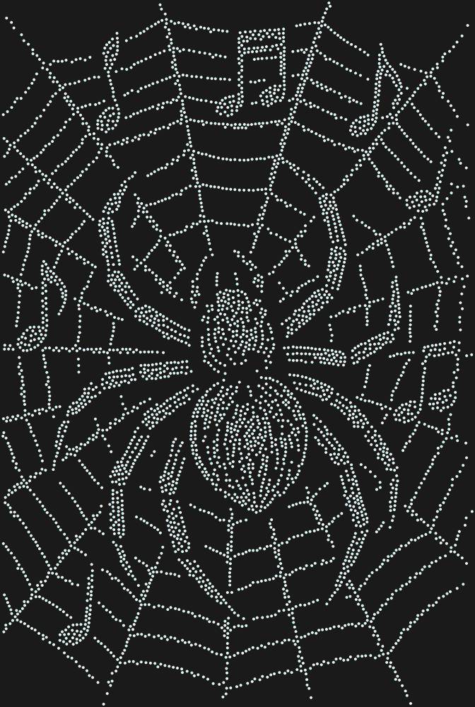 Трафарет Паук-музыкант — RHT_SPIDER1_SS6_CRYSTAL_AB_DMC