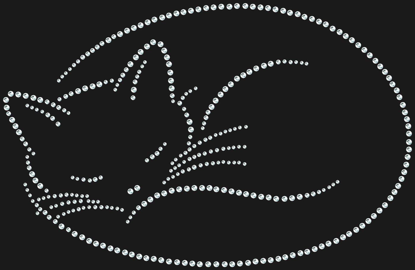 Трафарет Кошка, свернувшаяся клубочком — CATCURL1