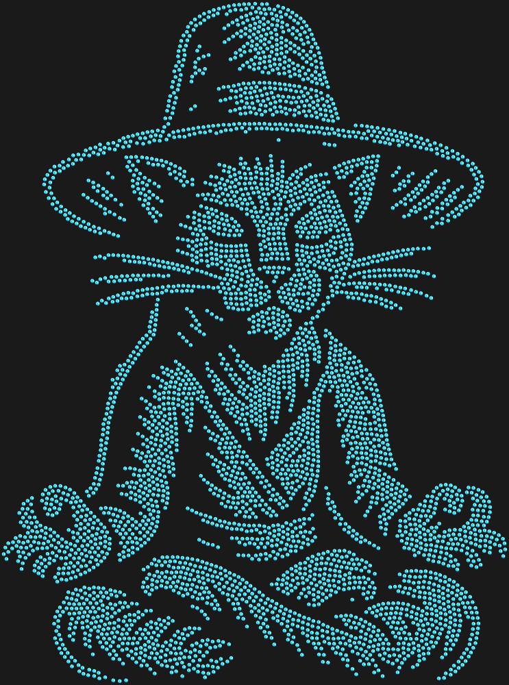 Трафарет Левитирующий кот в шляпе — RHT_CATMEDITATE1_SS12_LT_SAPPHIRE