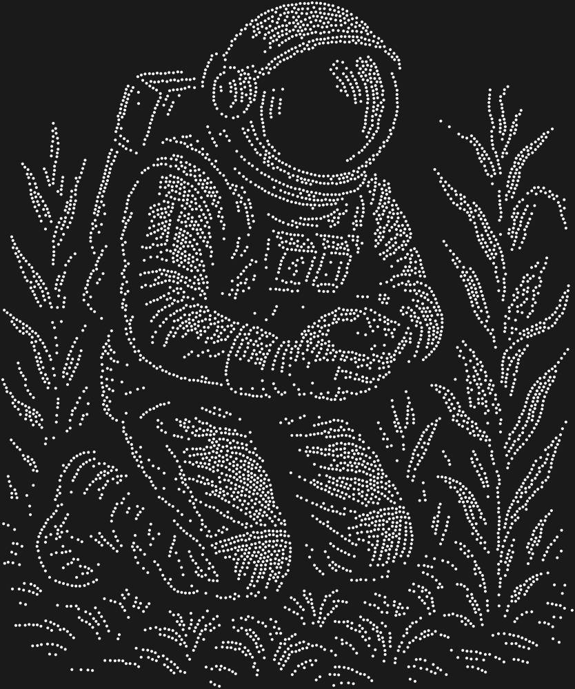Трафарет Астронавт-фермер — RHT_ASTRONAUT1_SS12_CRYSTAL_CLEAR