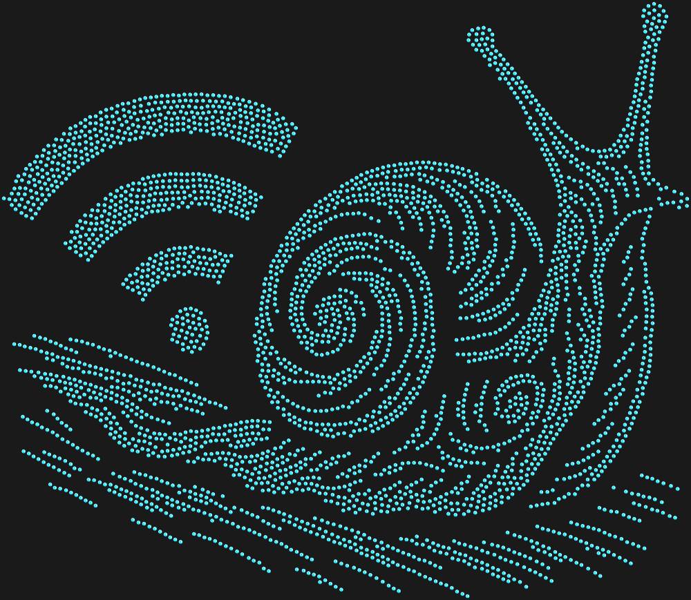 Трафарет Медленный интернет — RHT_SNAIL3_SS10_LT_SAPPHIRE