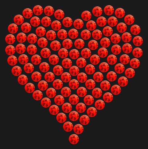 Трафарет Mini heart dense — RHT_HEART1_SS10_LT_SIAM