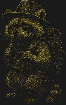 Рисунок из страз «Енот-путешественник» с 4836 сияющими камнями: подарите себе и близким волшебный калейдоскоп эмоций, где каждая страза — это искорка счастья.