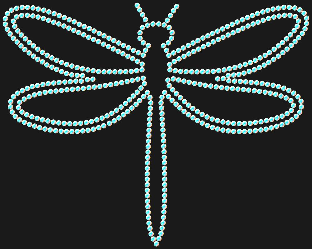 Трафарет Dragonfly — RHT_DRAGONFLY1_SS10_CRYSTAL_AB_DMC