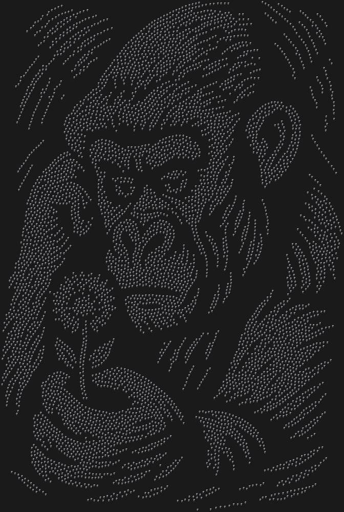 Трафарет Горилла и цветок — RHT_GORILLA1_SS10_JET_BLACK